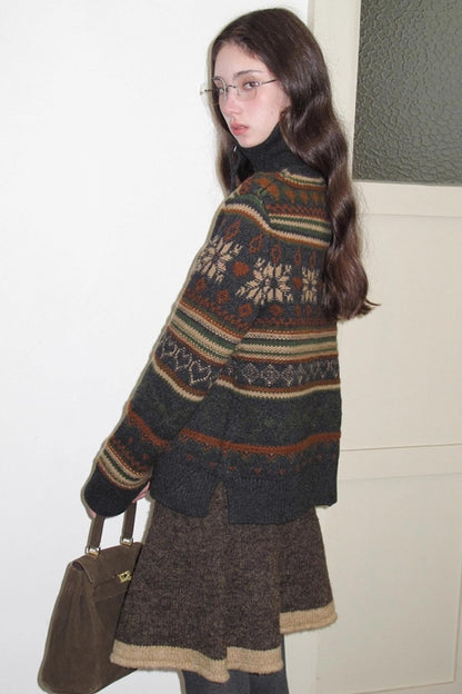 Fireplace Night Wool Sweater Set-Up