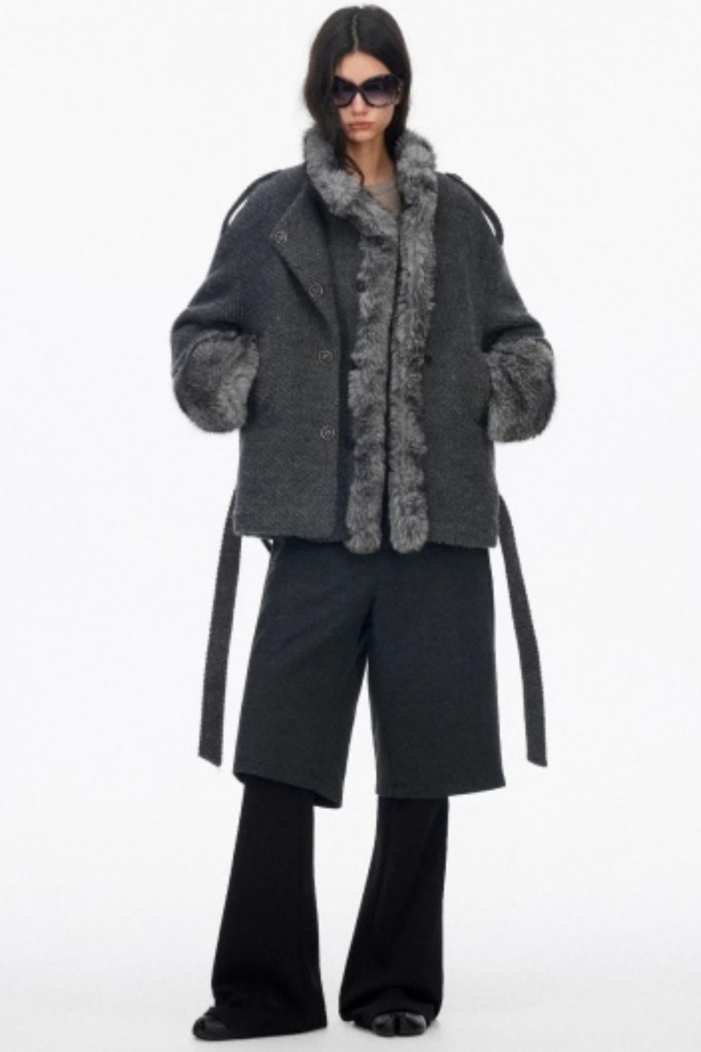 High-End Layered Bootcut Pants