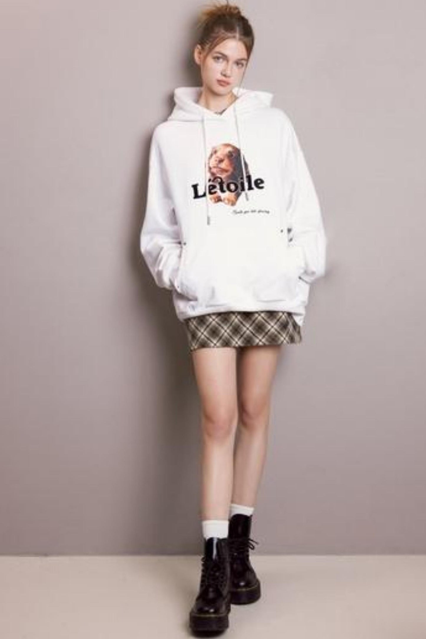 Plaid Tweed Mini Skirt