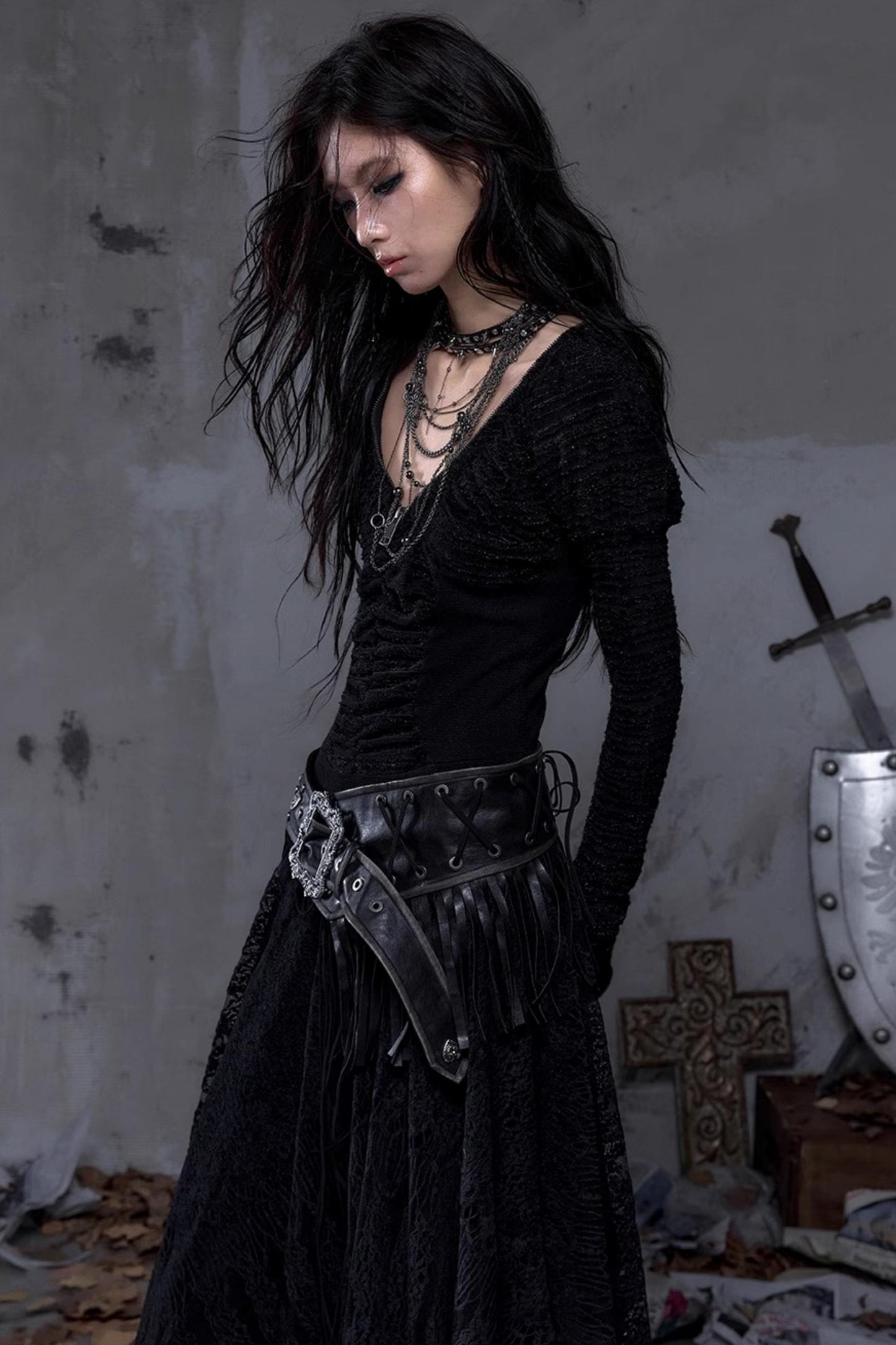 Court Dream Puff Sleeve Lace Maxi Dress