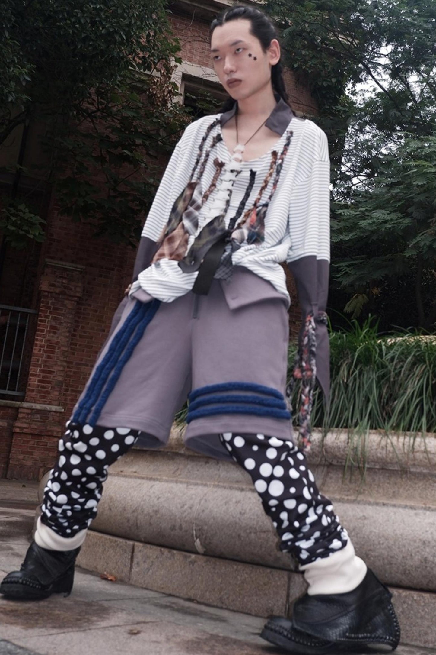 Multi-Tie Loose Long Sleeves Top