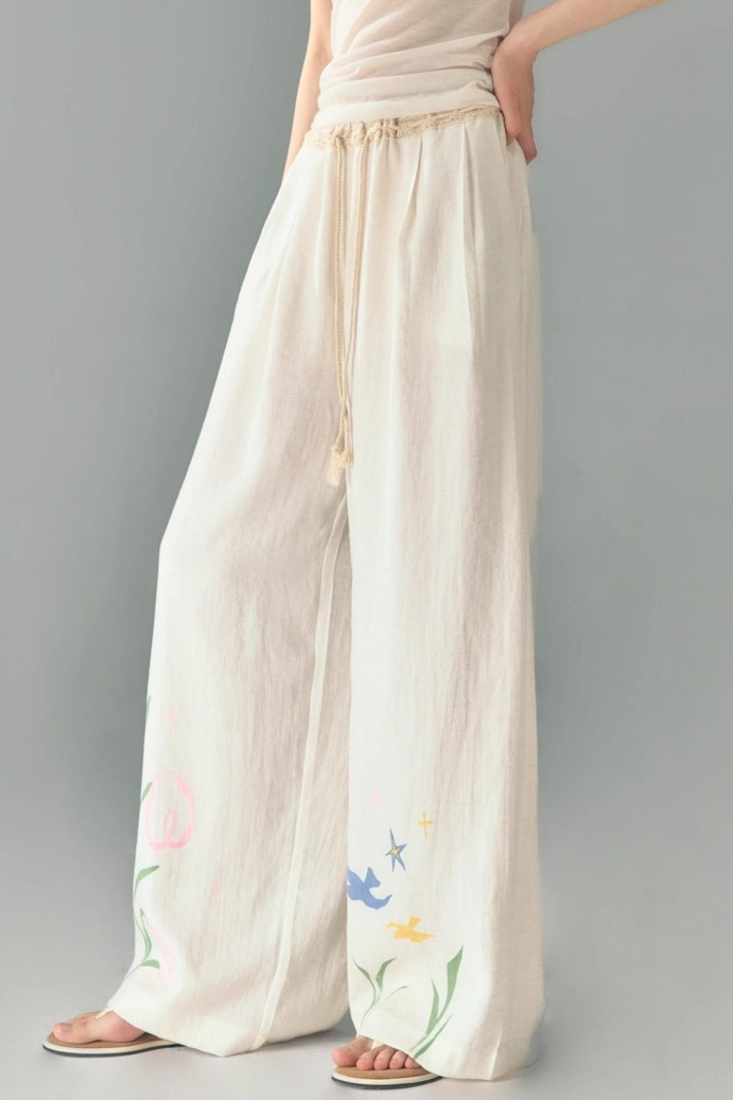 Morning Dew Tulip Tencel Linen Strappy Set-Up