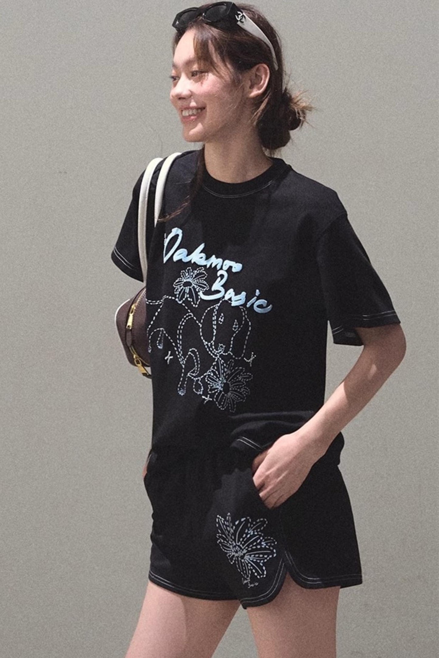 Puppy Cotton Tee & Shorts Set-Up