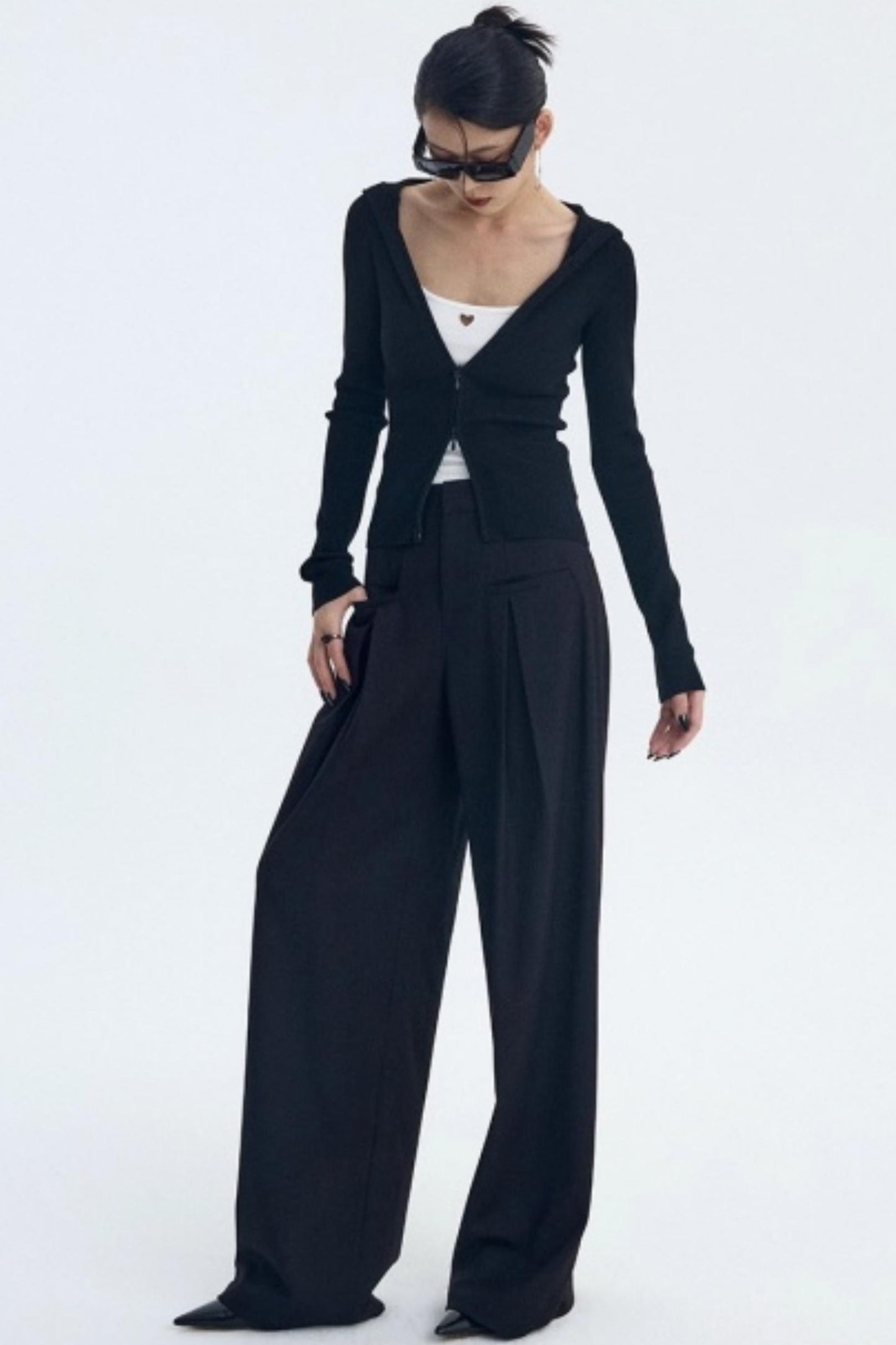 Intellectual Black Pleated Pants