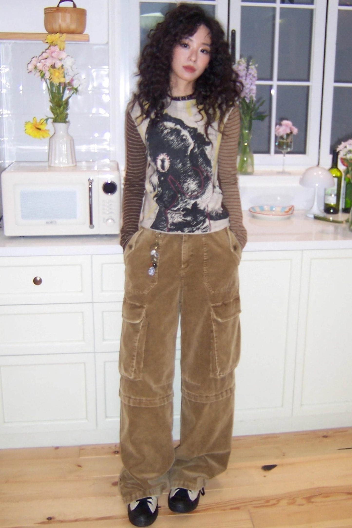 Retro Corduroy Cargo Pants