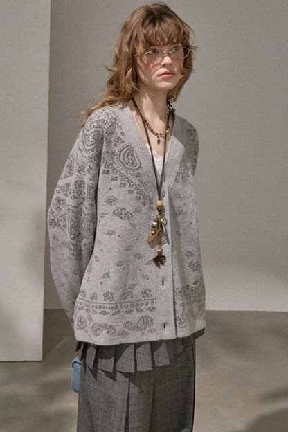 Premium V-Neck Knit Cardigan