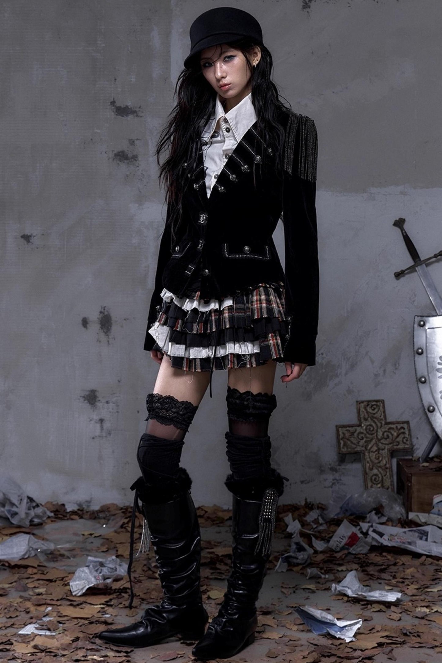 Vintage Rebel Plaid Skirt