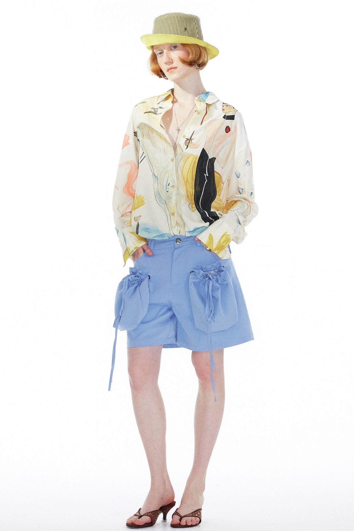 Sky Blue Straight Leg Pants