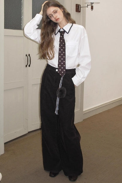 Shell-Edged Corduroy Winter Shirt