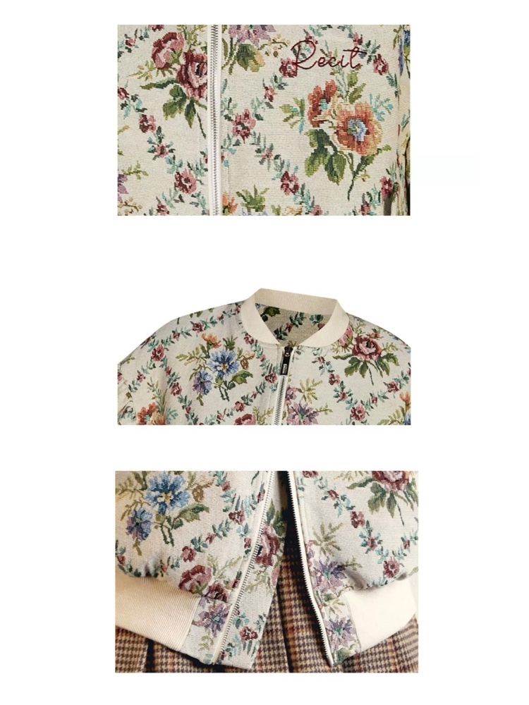 Oil Painting Jacquard Cotton Jacket