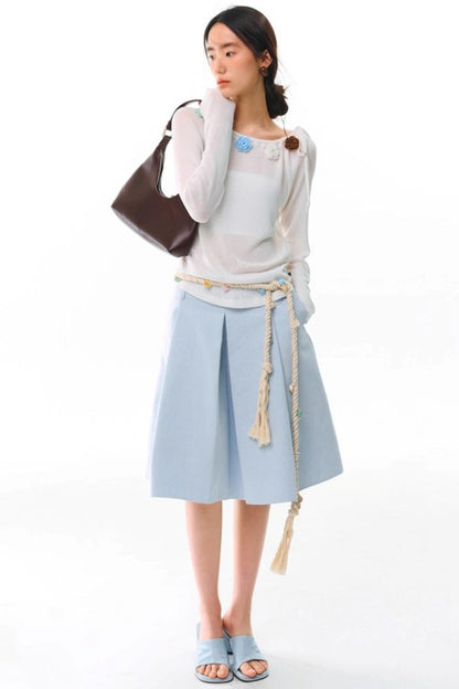 Flower Crochet Knit Top