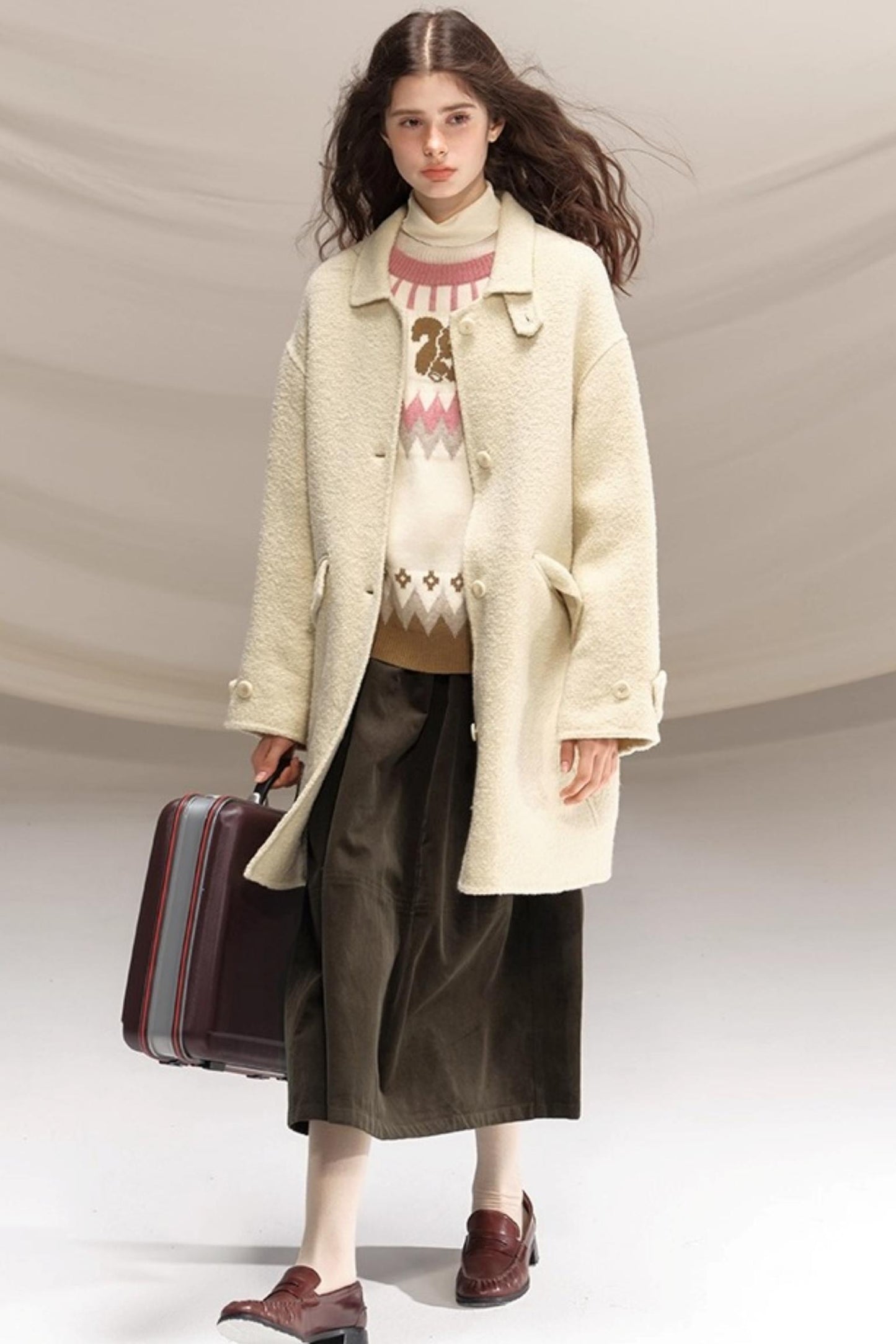 Peach Pinecone Wool Sweater