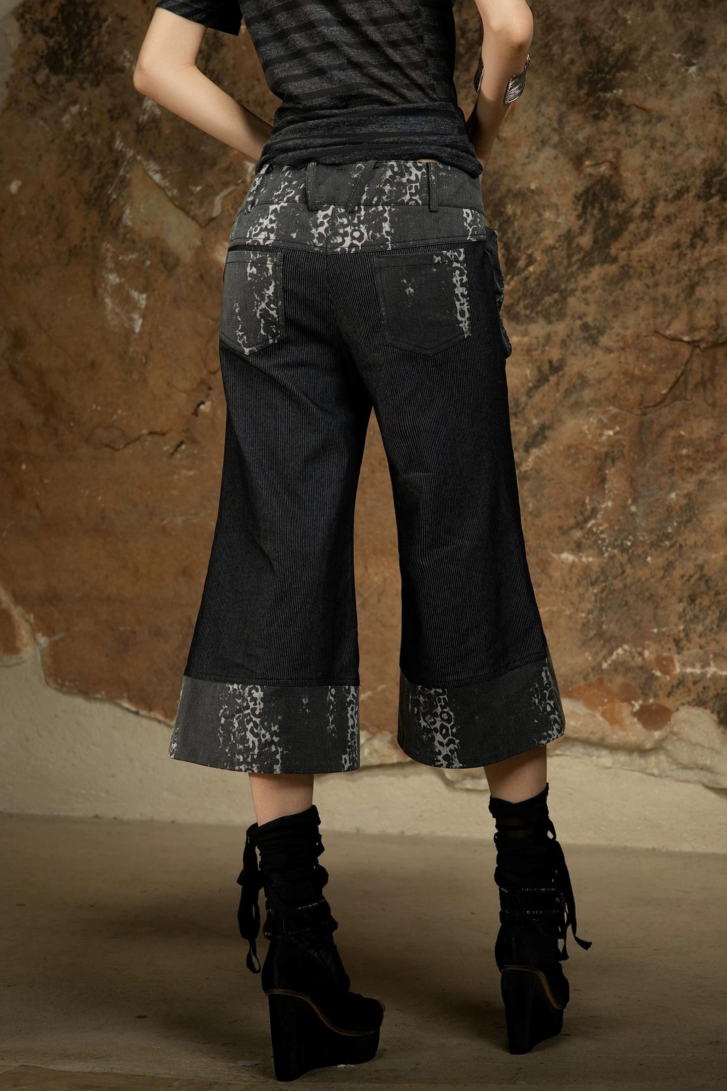 Punk Dark Flared Pants