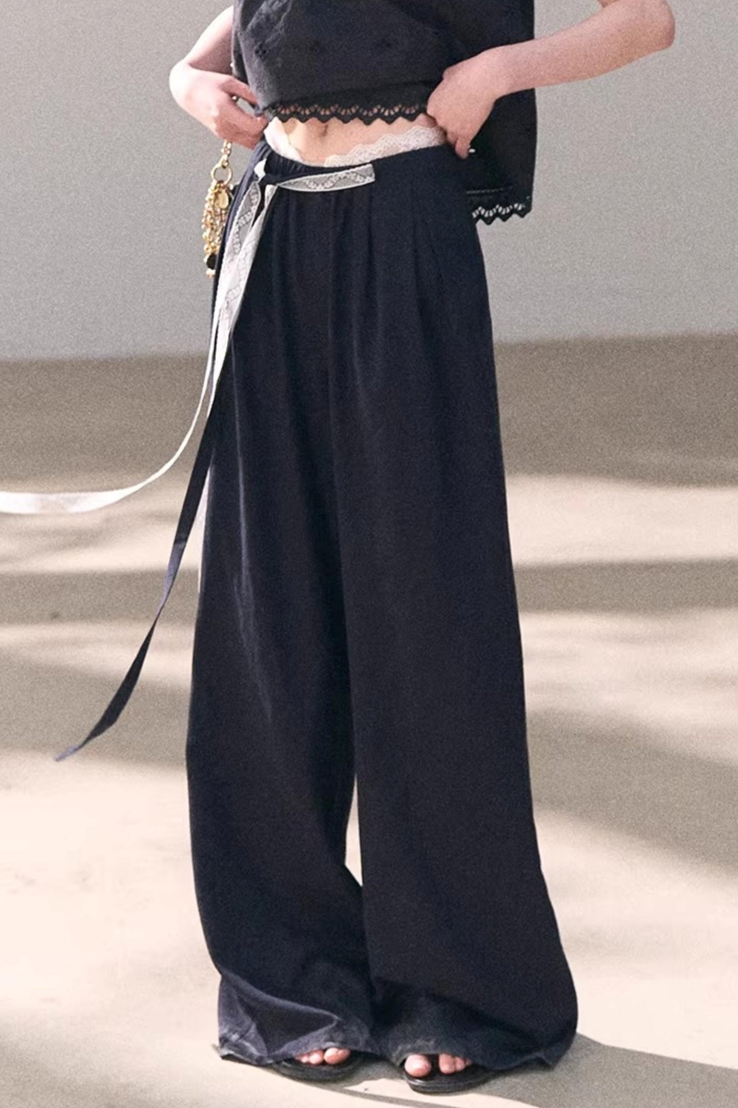 Lyocell Linen Lace Pants