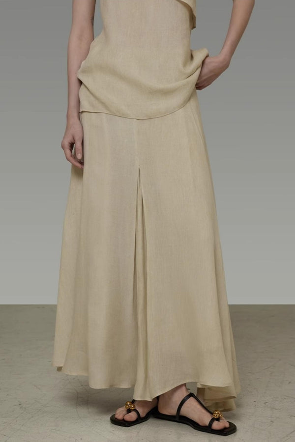 One-Shoulder Draped Two-Piece Set-Up