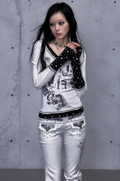 Retro Vintage Patchwork Top