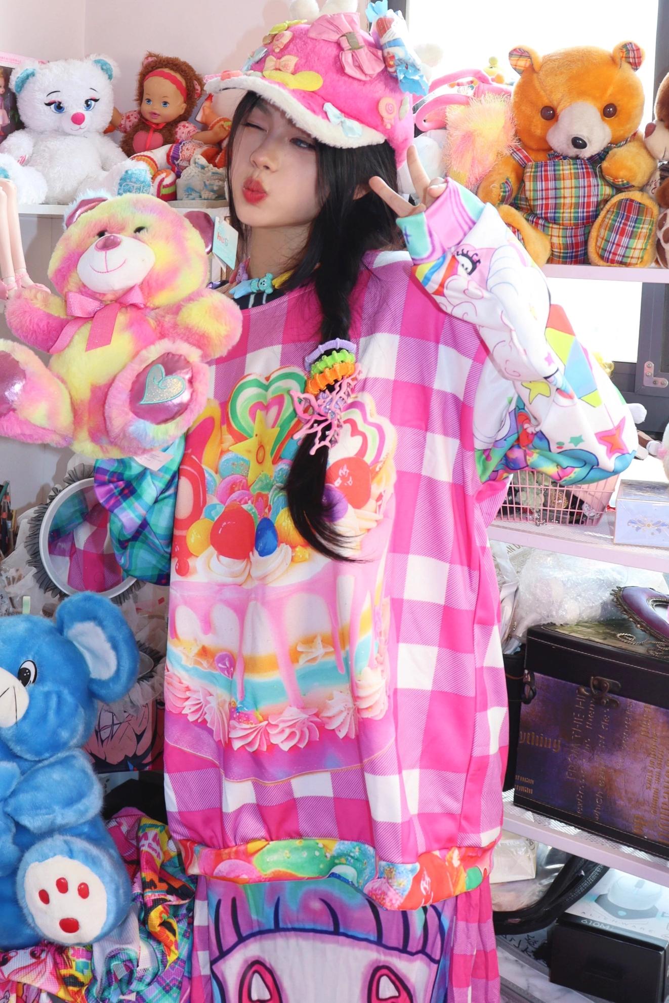 Y2K Plaid Sweatshirt Top