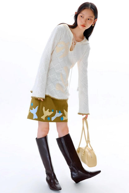 Wilderness Floral Knitted Long Sleeve T-shirt