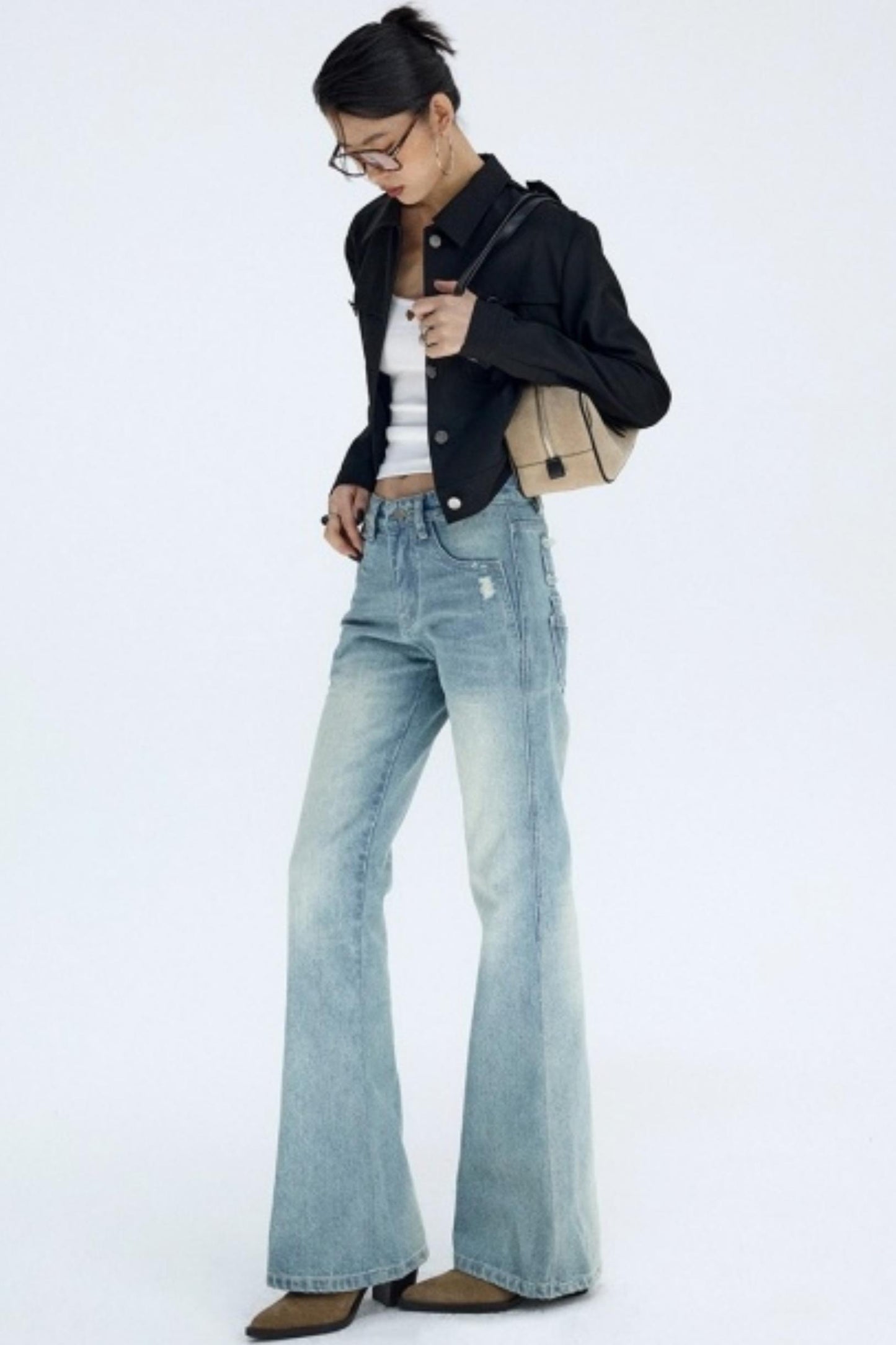 Black Fleece-Lined Workwear Jacket