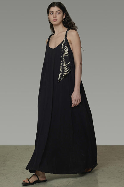 Twisted U-Neck Halter Dress