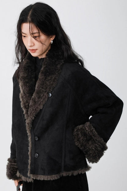 Black Velvet Suede Jacket