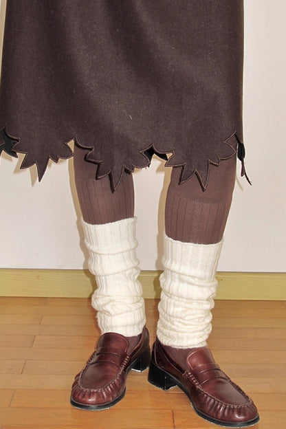 Wooden Tone Wool Skirt