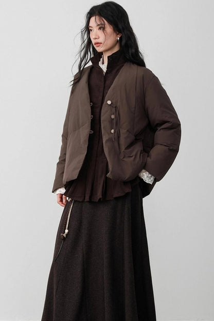 Fallen Leaves V-Neck Jacket