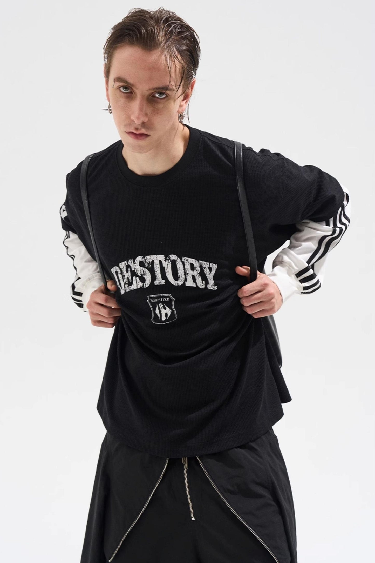 Fake Two Mottled T-Shirt