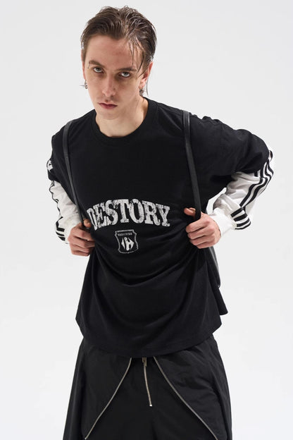 Fake Two Mottled T-Shirt