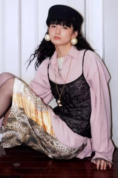 Vintage Brushed Loose Casual Top Shirt