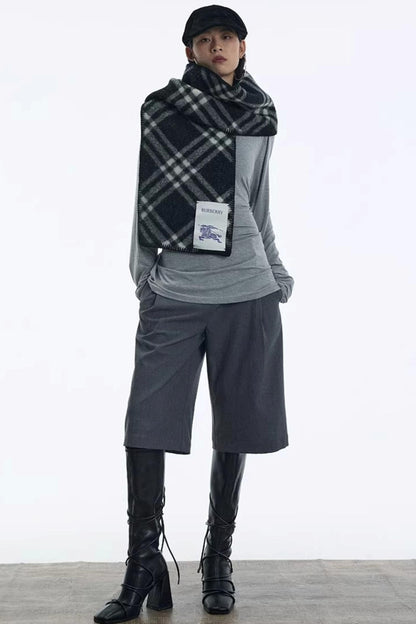 Long-Sleeve Mask Blouse Top