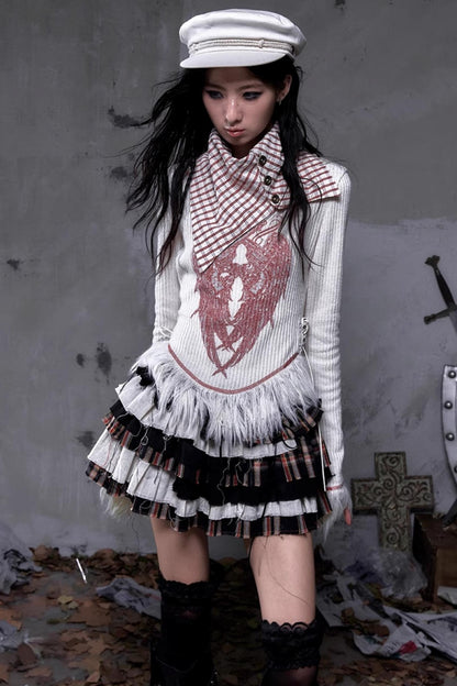 Vintage Rebel Plaid Skirt