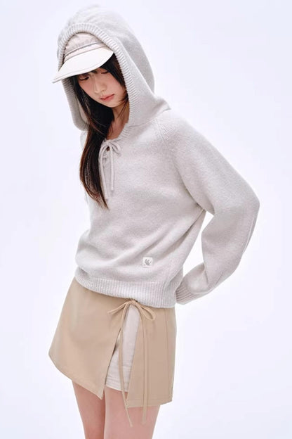 Side Slit Bow Pants Skirt