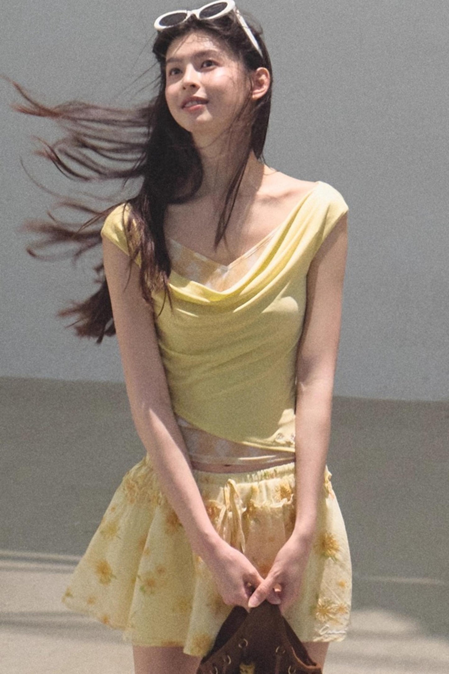 Embroidered Lyocell Puffy A-Line Skirt