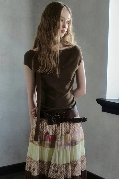 Bouguereau Art Color Block Skirt Set-Up