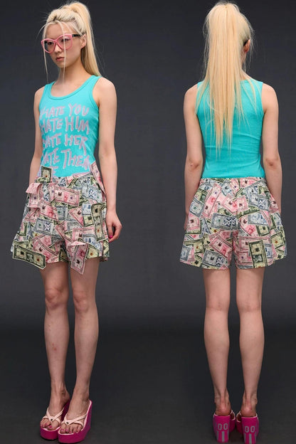 Money Printed Cargo Pants