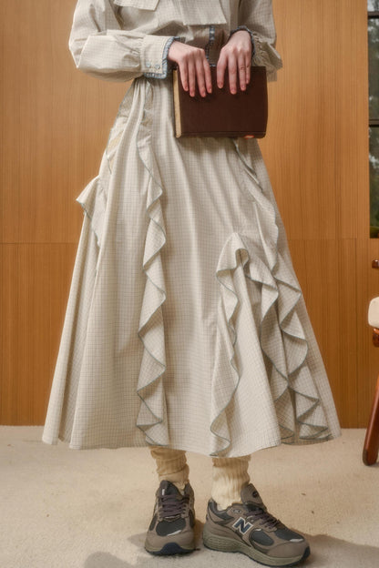 Gentle Wind Cotton Top & Skirt Set-Up