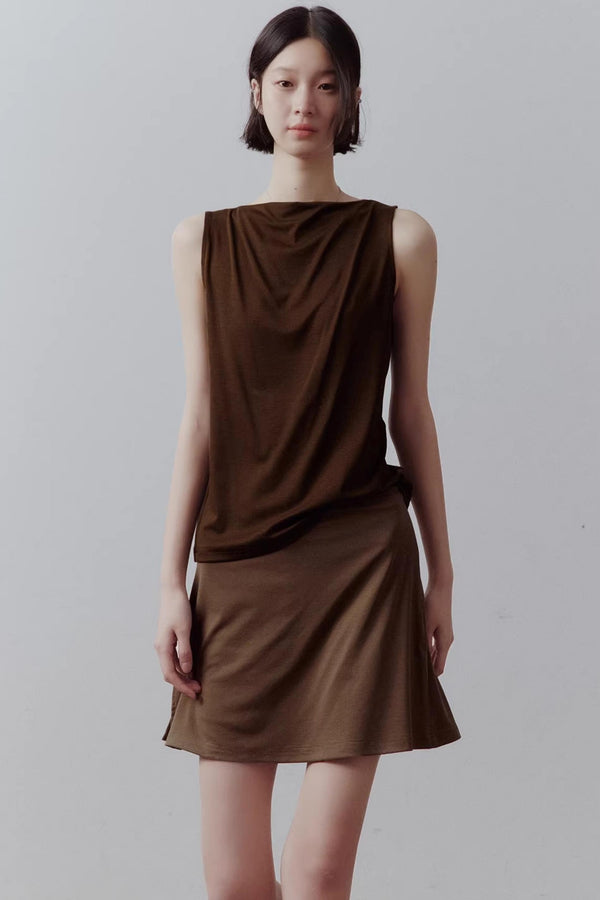 Draped Off-Shoulder Slimming Top