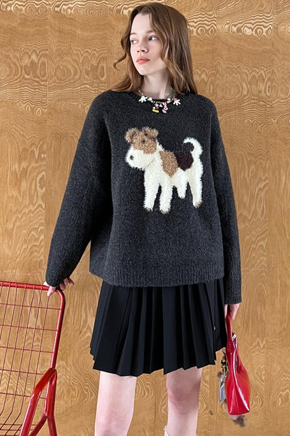 Plush Puppy Jacquard Puppy Top