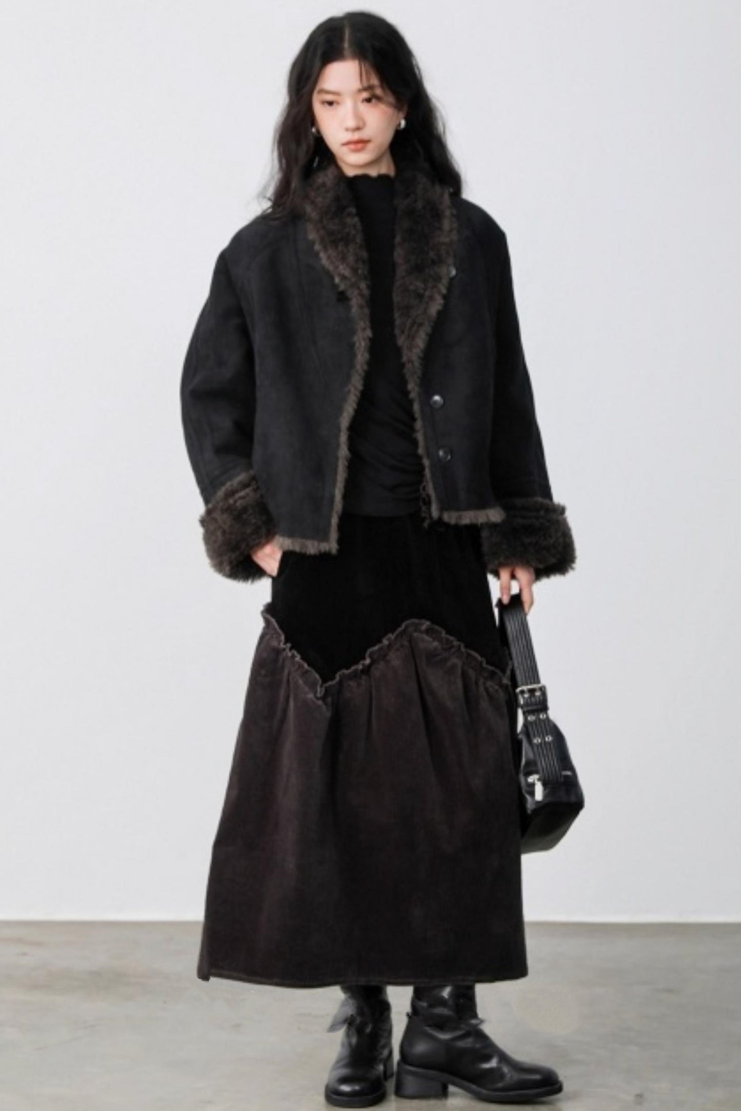 Dark Night Ruffle Top