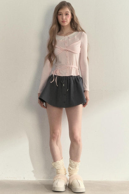 Bow Knot Knitted Top