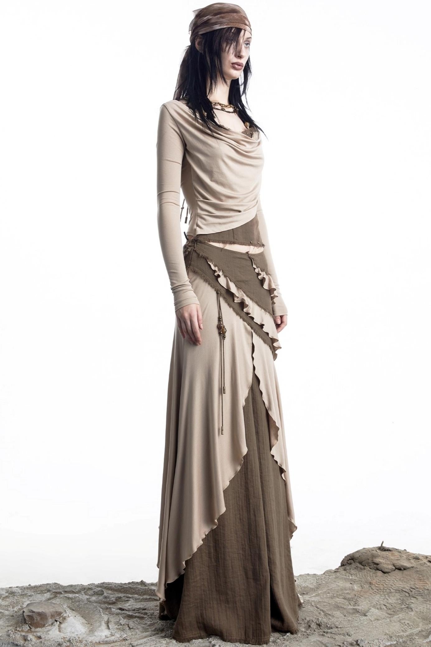 Fake Two Halterneck Swing Top