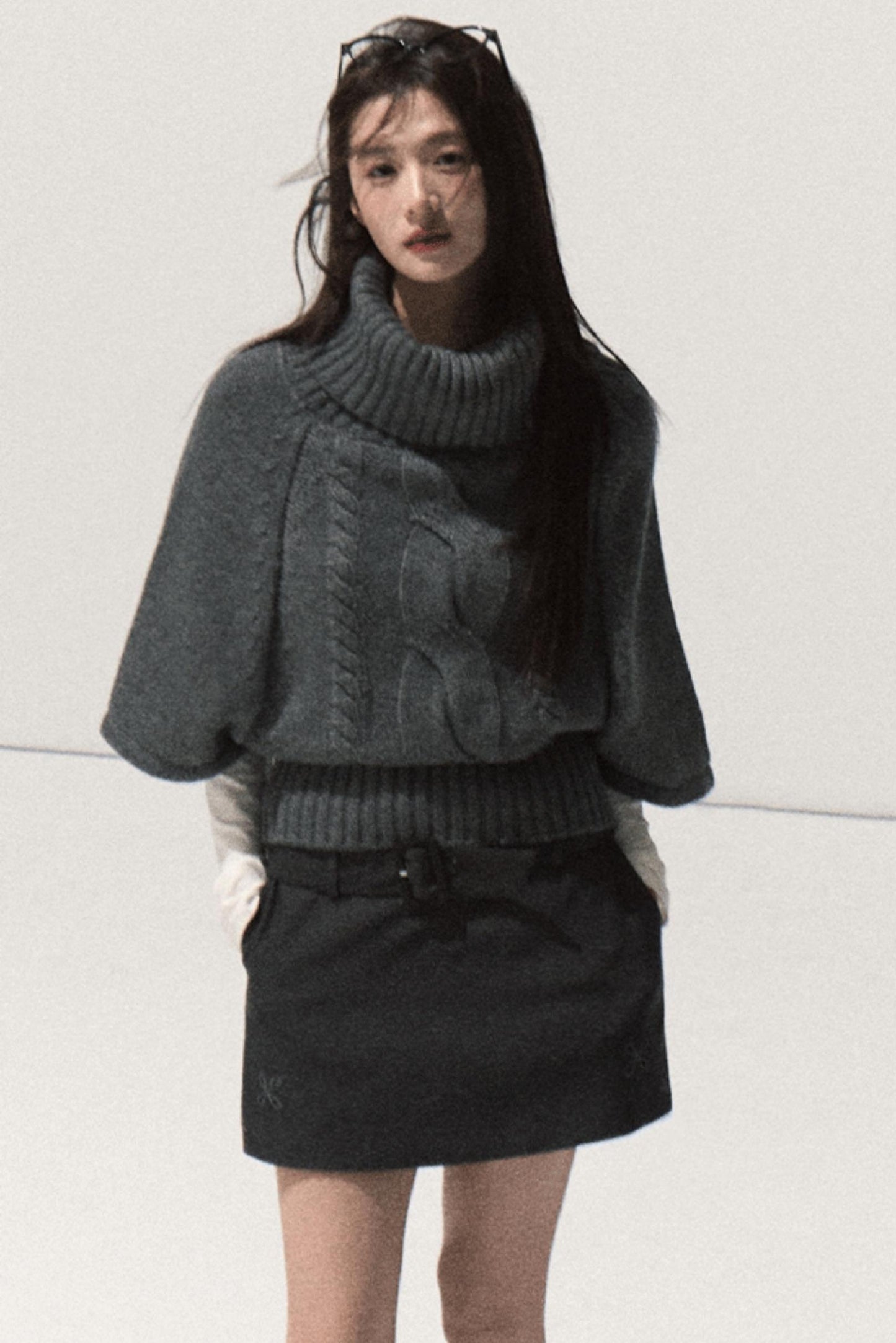 Retro Knit Twist Sweater