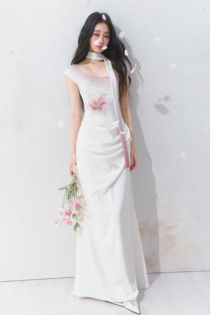 Elegance Tantalum Print Dress