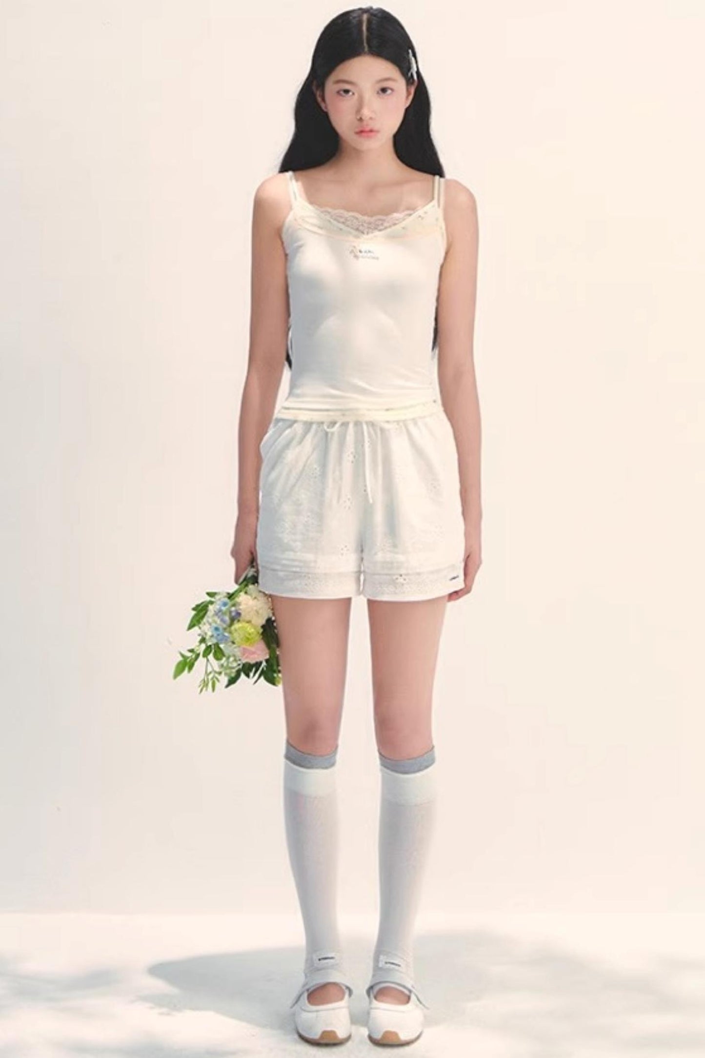 Cool Cotton Embroidery Shorts