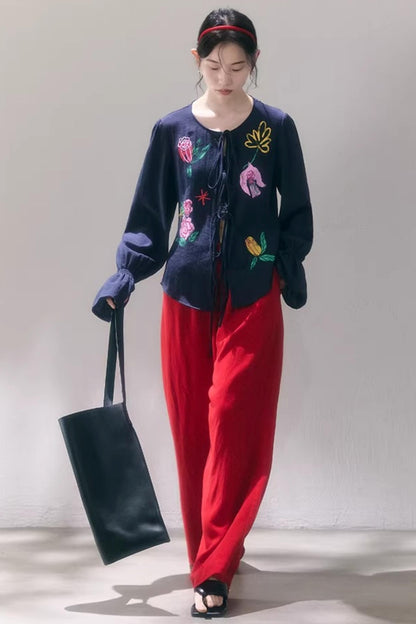 Bird and Rose Linen Blouse