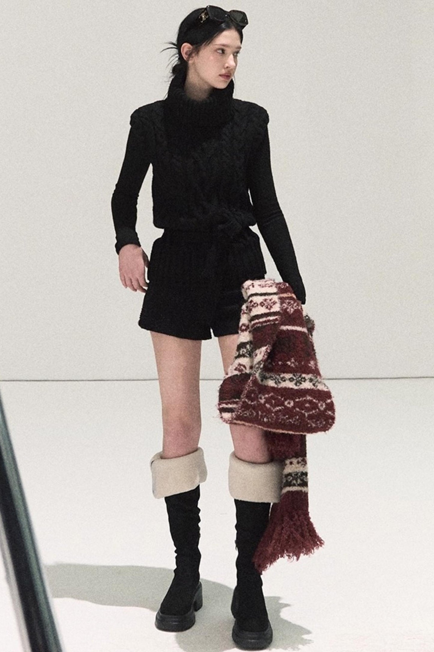 Handmade Wool Fair Isle Scarf