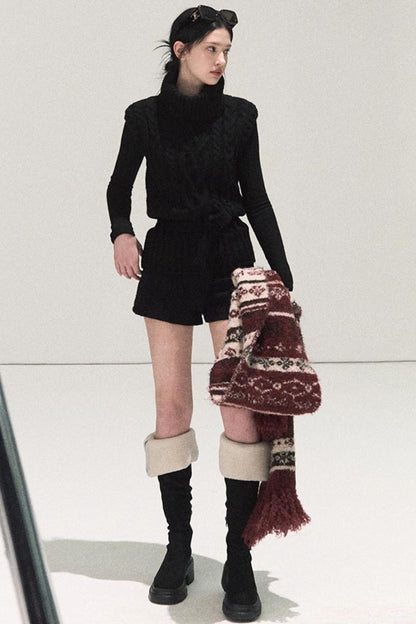 Handmade Wool Fair Isle Scarf