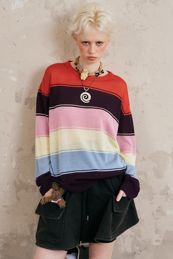 Color Block Knit Top