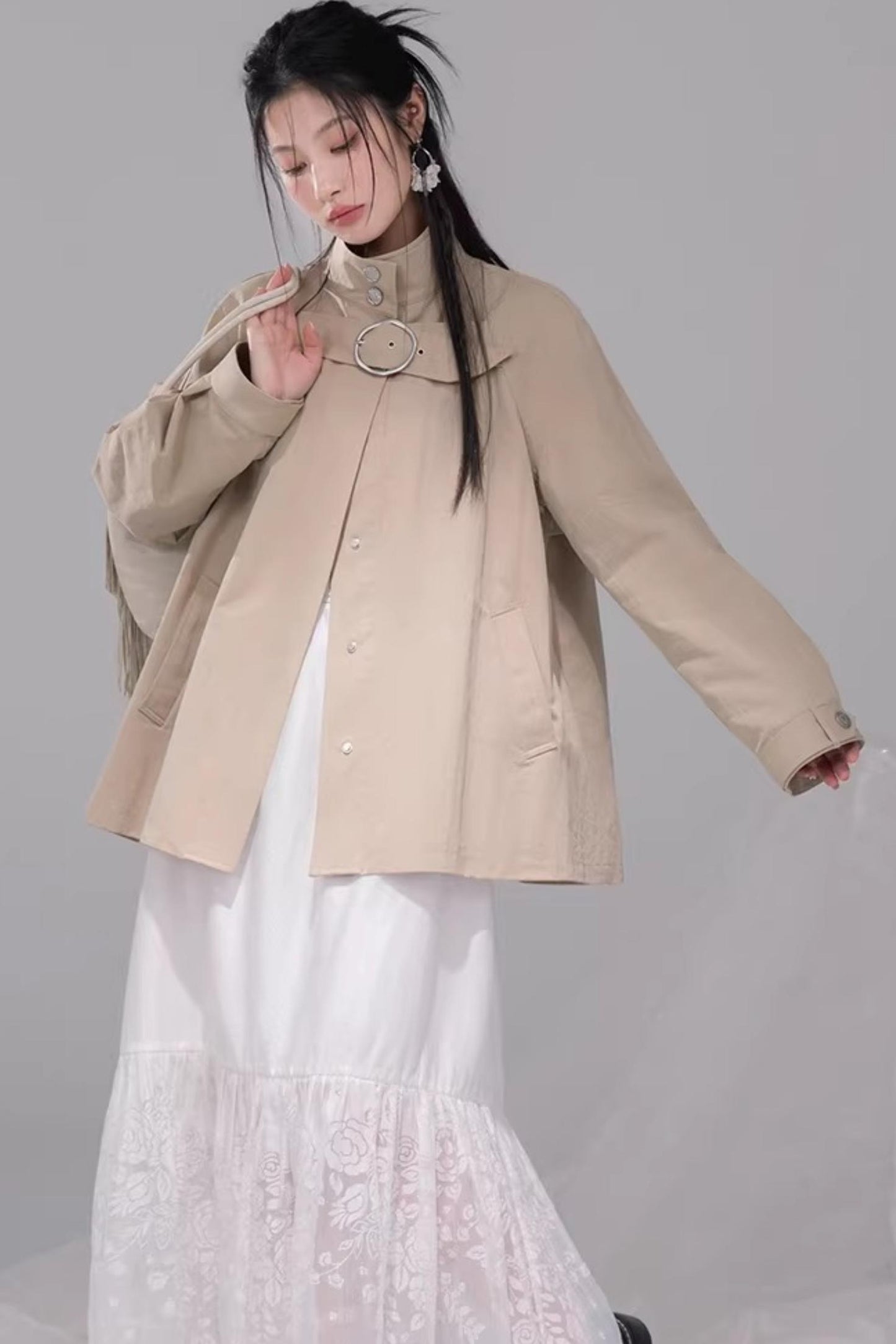 Milk Tea Brown Cape Coat